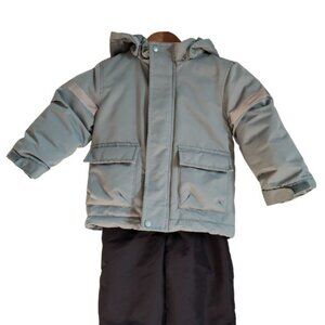 H&M Water-Resistant Padded Parka and Snow Pants with Suspenders
